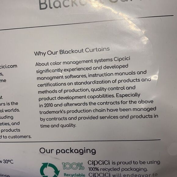 CUPCICI THERMAL INSULATED BLACKOUT Curtain 52x63 New 4 panel (for 2 window) - Picture 7 of 9